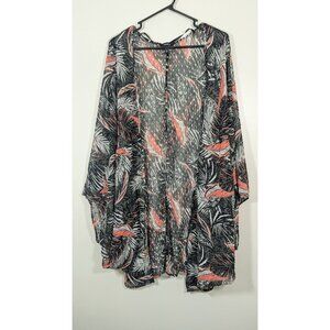 Torrid Chiffon Clip Dot Cocoon Kimono Size 5/6 Sheer Open Coverup Lightweight